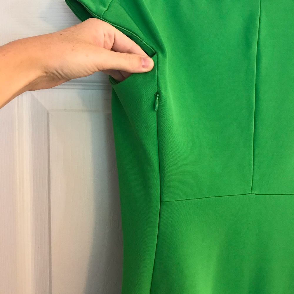 Diane Von Furstenberg Green Cap Sleeve Dress - Picture 5 of 10